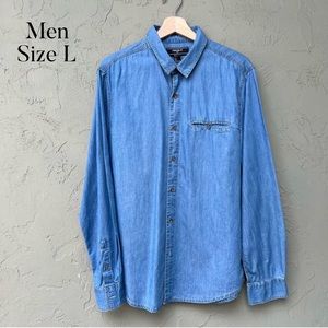 Forever 21 Men Long Sleeve Shirt, Size L